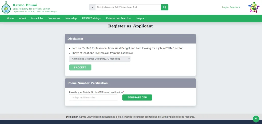 karmobhumi.nltr.org register as applicant