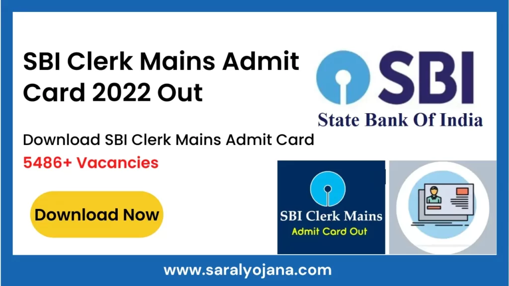 SBI Clerk Mains Admit Card Out