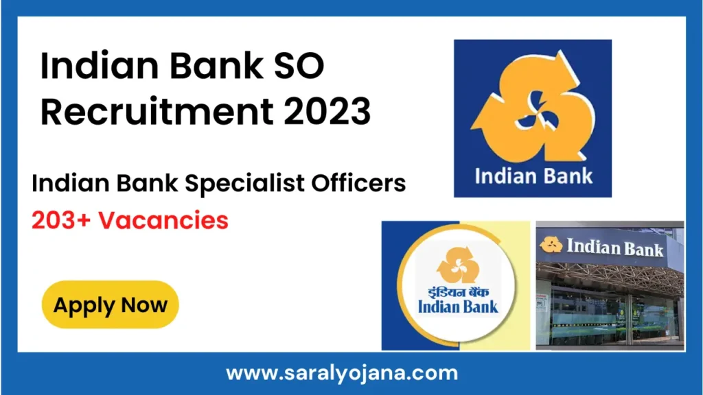 Indian Bank SO Recruitment 2023