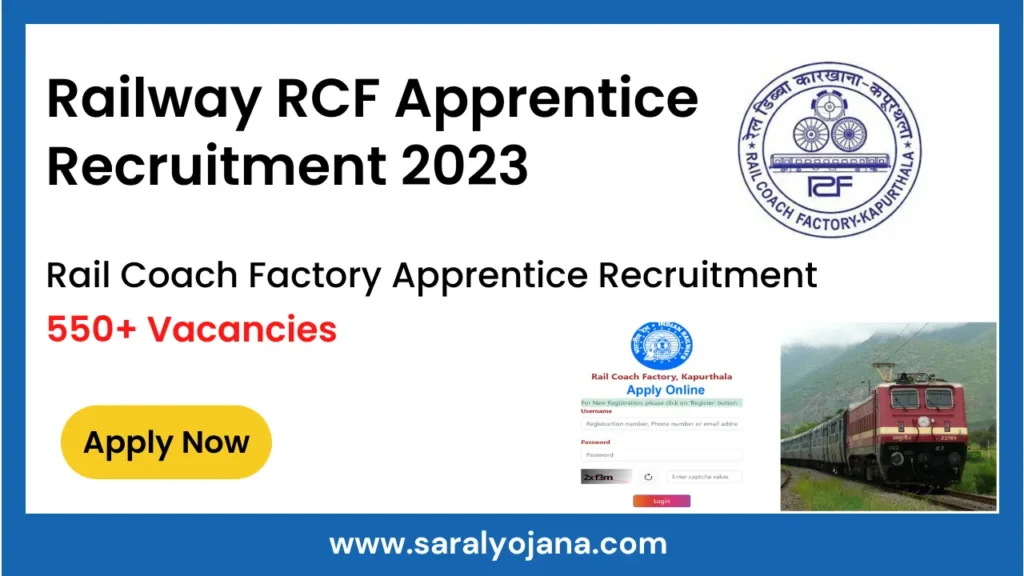 Railway RCF Apprentice Recruitment 2023