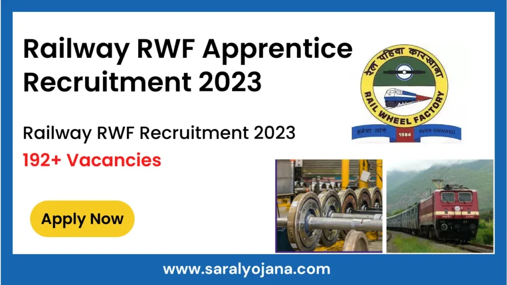 Railway RWF Apprentice Recruitment 2023
