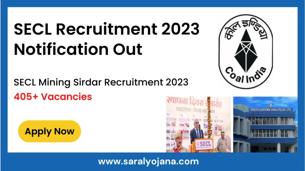 SECL Mining Sirdar Recruitment 2023